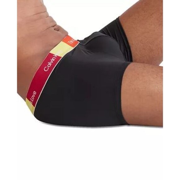 Calvin Klein Men's "This Is Love" Pride Microfiber Low Rise Trunks - Med - Picture 2 of 3